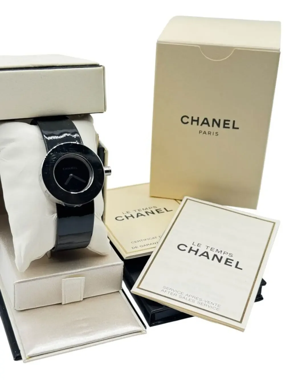 Chanel La Ronde Black Patent Leather Watch H0579 – Stainless Steel – 29mm